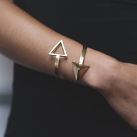 Image 2 of Pyramid Cuff (18ct Gold Plated)