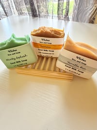 Image 1 of Goat Milk Soap Trio (Free Soap Dish & Soap Saver Bag)