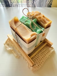 Image 2 of Goat Milk Soap Trio (Free Soap Dish & Soap Saver Bag)