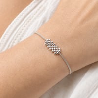 Image 5 of Bracelet chaîne argent tissé Lyra