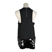 Image 2 of CROSBY by Mollie Burch Sequin Tank Top Women’s Medium Festive Sleeveless Blouse Medium