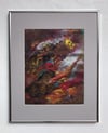 "The Space Within - Luminous Inner Drift" | 40×50 cm Fine Art Canvas (Framed & Passepartout)