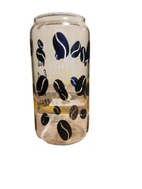 Image 1 of But First Coffee 6 oz Glass Tumbler with Straw