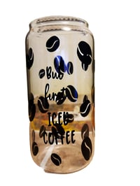 Image 2 of But First Coffee 6 oz Glass Tumbler with Straw