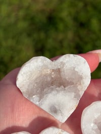Image 2 of Clear Quartz Druzy Hearts