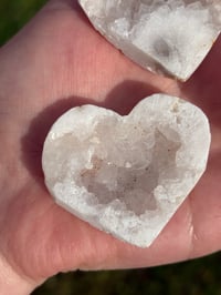 Image 3 of Clear Quartz Druzy Hearts