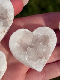 Image 4 of Clear Quartz Druzy Hearts