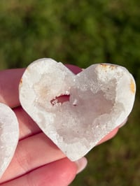 Image 5 of Clear Quartz Druzy Hearts