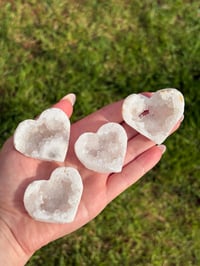 Image 6 of Clear Quartz Druzy Hearts