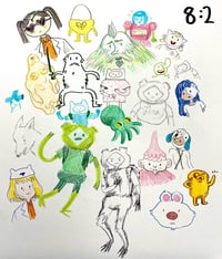 Image 3 of Adventure Time seasons doodles original sketchbook pages 