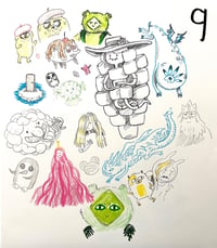 Image 4 of Adventure Time seasons doodles original sketchbook pages 