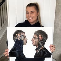 Original Liam & Noel Gallagher drawing