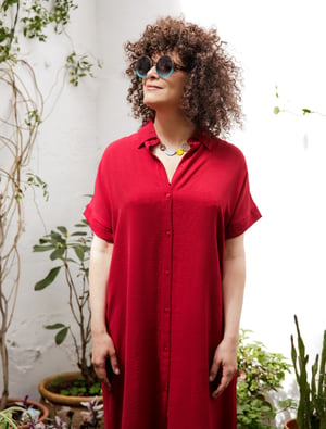 Image of Vestido camisero rojo by El otro tigre