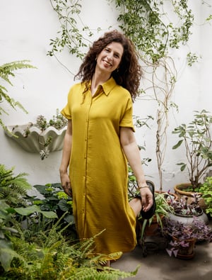 Image of Vestido camisero mostaza by El otro tigre