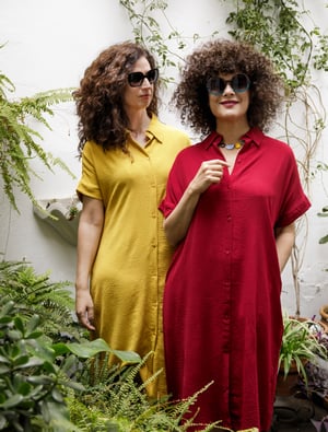 Image of Vestido camisero mostaza by El otro tigre