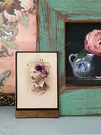 Image 4 of Dapper dude in purple embroidered cabinet card