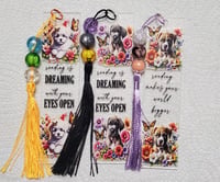 Image 1 of Dogs With Flowers Acrylic Bookmarks 2