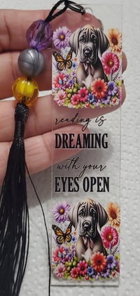 Image 3 of Dogs With Flowers Acrylic Bookmarks 2