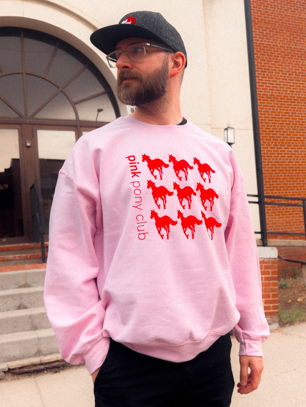 Image of LIMITED EDITION: "Pink Pony" Crewneck Long Sleeve [Pre-Order]