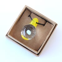 Image 1 of Lampworked Glass Opal Pendant