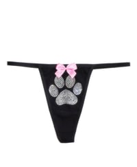 Image 1 of DUMB PUPPY RHINESTONE G-STRING THONG