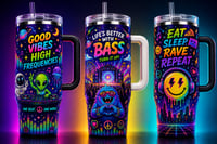 Image 2 of EDM Festival Vibes Collection – 40oz Stainless Steel Tumblers