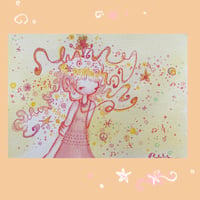 Image 1 of "chasing after a melody" original drawing