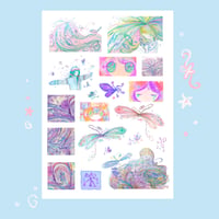 Image 1 of purple winter glitter sticker sheet