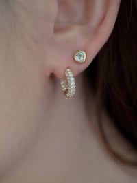 Image 4 of White Heart Promise Stud