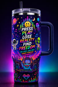 Image 1 of EDM Festival Vibes Collection – 40oz Stainless Steel Tumblers