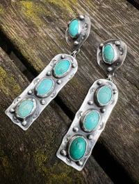 Image 1 of Turquoise Totem Earrings