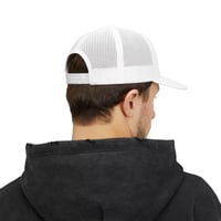 Image 2 of Embroidered Trucker Cap – "Just Because Ur The Law" Statement Snapback