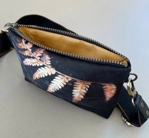 Image of Golden fern, mini velvet crossbody / belt bag