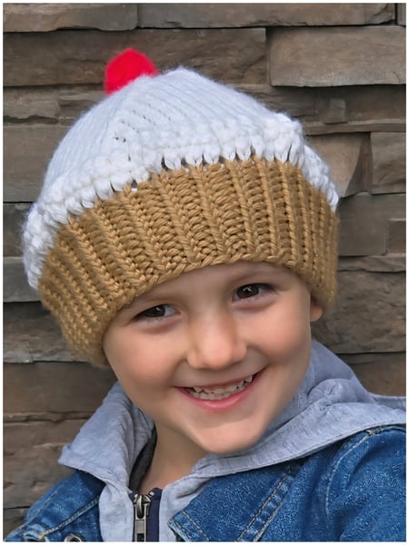 Image of TLA Cute As A Cupcake Baby Toque Knitting Pattern 