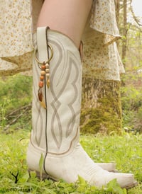 Image 1 of Feather & Bead Boot Chain