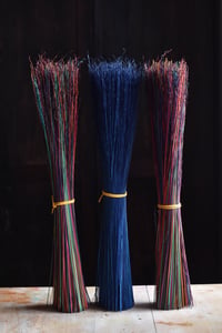 Image 2 of Dyed coloured broomcorn fibre, Sorghum hurl for crafting, brush and broom making