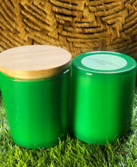 Image 1 of Emerald glass boho candles