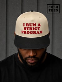 Image 1 of I run a strict program (Snapback) Off White/Red