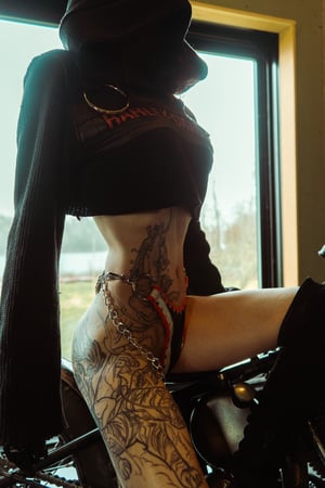 Image of Toxic Vision Hellbent hooded crop sweater