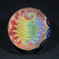 Image 2 of Pastel Rainbow Thunderbolt Murrini Marble
