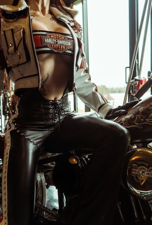 Image of Toxic Vision Hellbent leather stripe pants