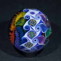 Image 3 of Rainbow Reticello Murrini Pinwheel Marble 1