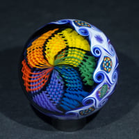 Image 2 of Rainbow Reticello Murrini Pinwheel Marble 1