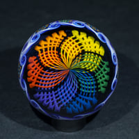 Image 1 of Rainbow Reticello Murrini Pinwheel Marble 1