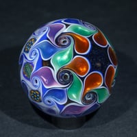 Image 6 of Rainbow Reticello Murrini Pinwheel Marble 1