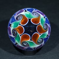 Image 7 of Rainbow Reticello Murrini Pinwheel Marble 1