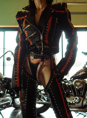 Image of Toxic Vision Hellbent biker jacket LARGER SIZE