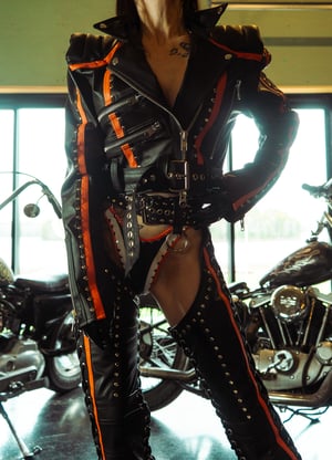 Image of Toxic Vision Hellbent biker jacket LARGER SIZE