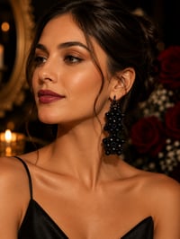 Image 1 of Midnight Glam Statement Earrings