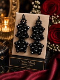 Image 3 of Midnight Glam Statement Earrings